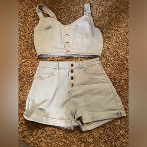 Shorts and crop top Set Small